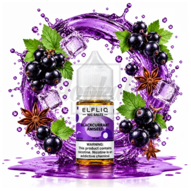 Рідина Elf Liq Blackcurrant Menthol (Чорна Смородина Ментол) 30мл 5%