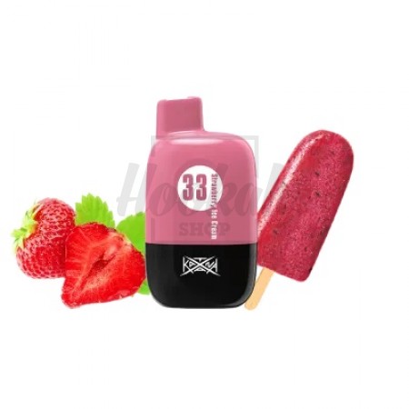 Електронна сигарета Katana 5000 Strawberry Ice Cream (Полуничне Морозиво)