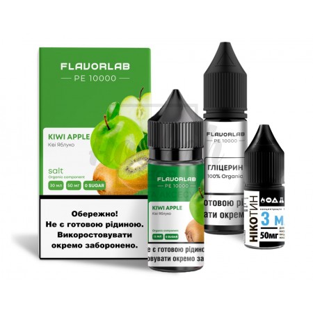Жидкость Набор Flavorlab PE 10000 Kiwi Apple (Киви Яблоко) 30мл 5%