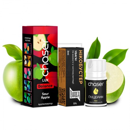 Жидкость Набор Chaser Lux Sour Apple (Кислое Яблоко) 30мл 5%