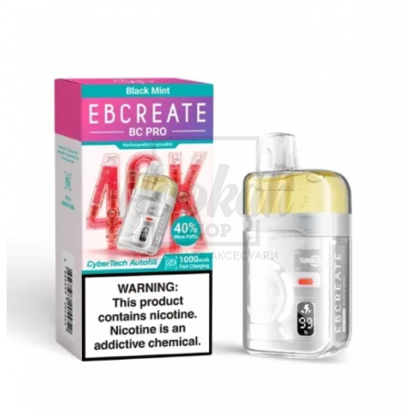 Електронна сигарета Elf Bar Ebcreate BC PRO 40000 Black Mint (Чорна М'ята)