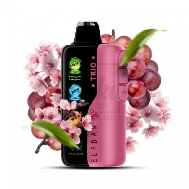 Електронна сигарета Elf Bar Trio 40000 Sakura Grape (Сакура Виноград)