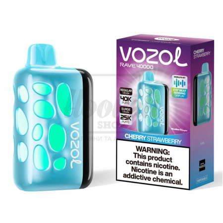 Електронна сигарета Vozol Rave 40000 Cherry Strawberry (Вишня Полуниця)