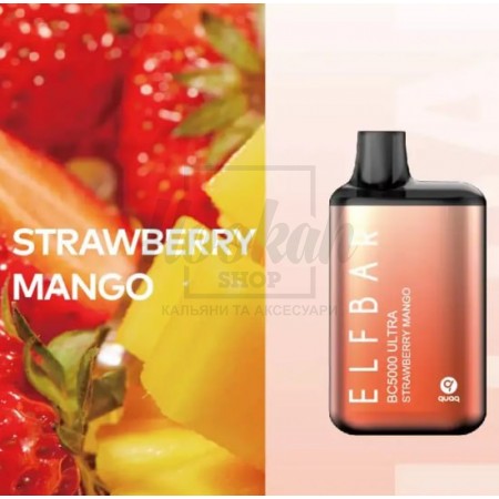 Електронна сигарета Elf Bar BС5000 Ultra Strawberry Mango (Полуниця Манго)
