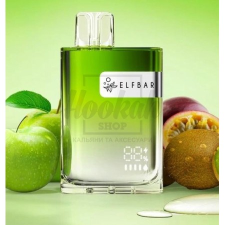 Электронная сигарета Elf Bar CR8000 Green Apple Passion Fruit Kiwi (Зелёное Яблоко Маракуйя Киви)