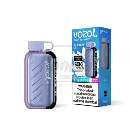 Електронна сигарета Vozol Gear 50000 Blue Razz Ice (Блакитна Малина Лід)