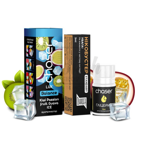 Рідина Набір Chaser Lux Kiwi Passion Guava Ice (Ківі Маракуя Гуава Лід) 30мл 5%