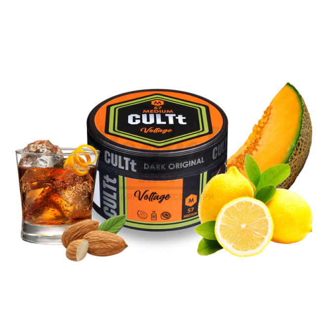 Тютюн Cult Medium M57 Voltage (Диня Лимон Лікер) 100гр