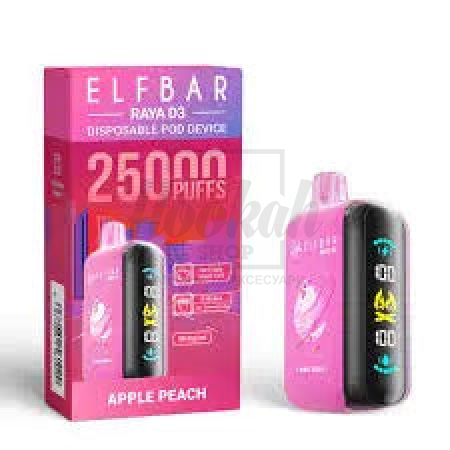 Электронная сигарета Elf Bar RAYA D3 25000 Apple Peach (Яблоко Персик)