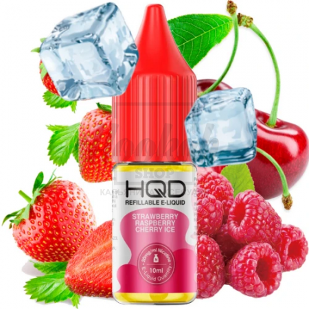 Жидкость HQD Strawberry Raspberry Cherry Ice 10мл 5%