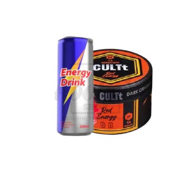 Тютюн CULT Medium M16 Red Energy (Червоний Енергетик) 100гр