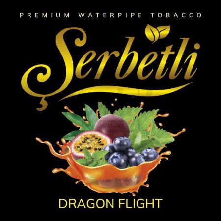 Тютюн Serbetli Dragon Flight (Маракуя М'ята Чорниця) 100 гр