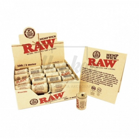 Фитиль RAW Hemp Wick 3m