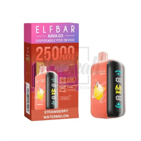 Электронная сигарета Elf Bar RAYA D3 25000 Strawberry Watermelon (Клубника Арбуз)