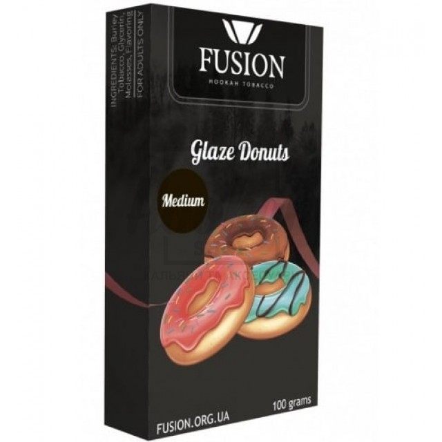 Тютюн Fusion Medium Glaze Donuts (Пончики в Глазурі) 100 гр