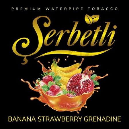 Табак Serbetli Banana Strawberry Grenadine (Банан Клубника Гренадин) 100 гр