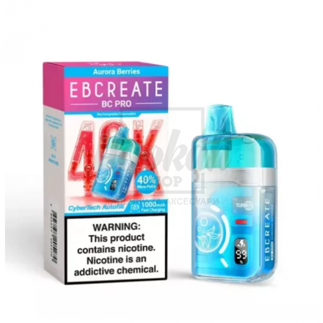 Електронна сигарета Elf Bar Ebcreate BC PRO 40000 Aurora Berries (Ягідний Мікс)