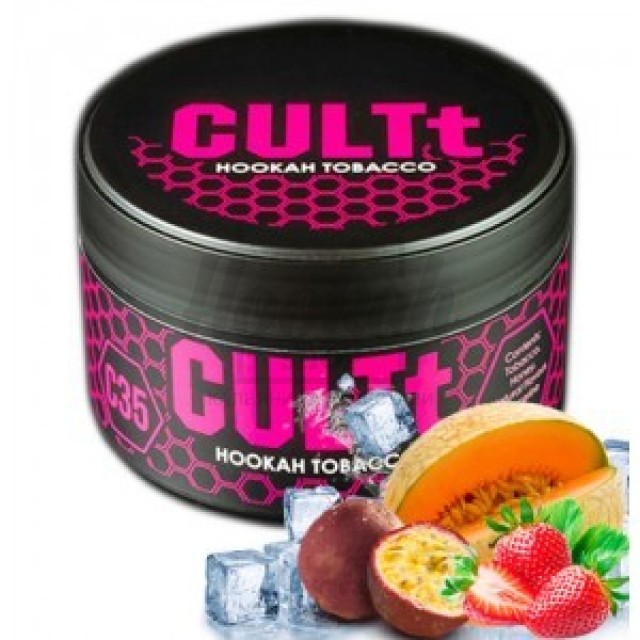 Тютюн CULTt C35 Passion Fruit Cantaloupe Strawberry Ice (Маракуйя Диня Клубніка Лід) 100 г