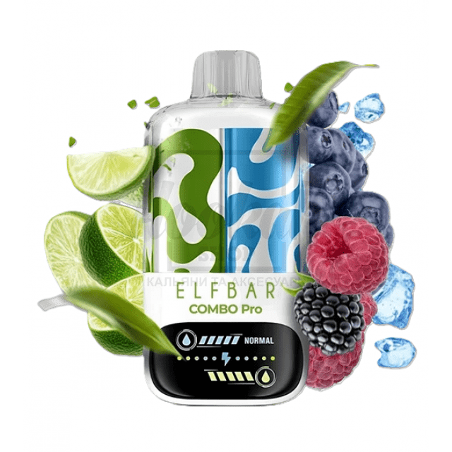 Электронная сигарета Elf Bar Combo Pro 30000 Lime & Blue Razz (Лайм Голубая Малина)