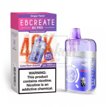 Електронна сигарета Elf Bar Ebcreate BC PRO 40000 Grape Twist (Виноградний Мікс)