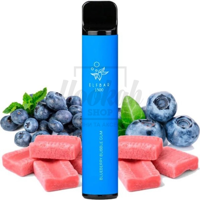 Электронная cигарета Elf Bar 1500 Blueberry Bubble Gum (Черничная Жвачка)
