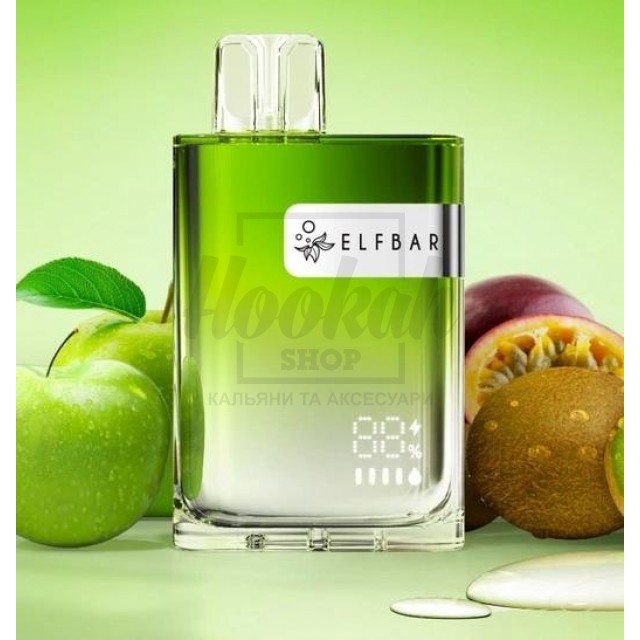 Электронная сигарета Elf Bar CR8000 Green Apple Passion Fruit Kiwi (Зелёное Яблоко Маракуйя Киви)
