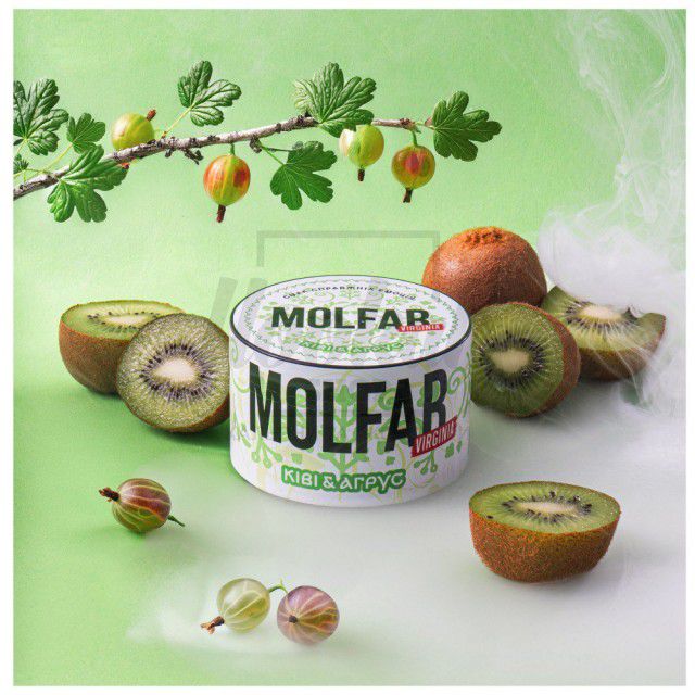 Табак Molfar Virginia Line Ківі Аґрус (Киви Крыжовник) 40 гр