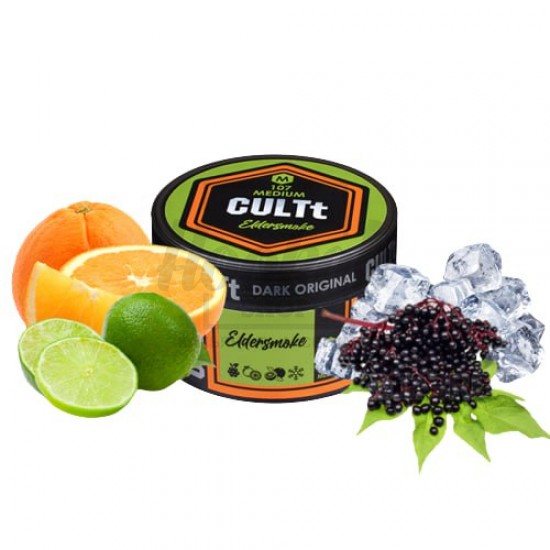 Тютюн CULT Medium M107 Eldersmoke (Бузина Лайм Льод Апельсин) 100гр