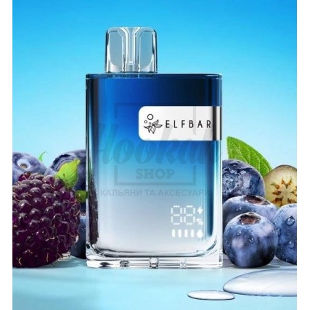 Электронная сигарета Elf Bar CR8000 Sour Blackberry Blueberry (Кислая Ежевика Черника)