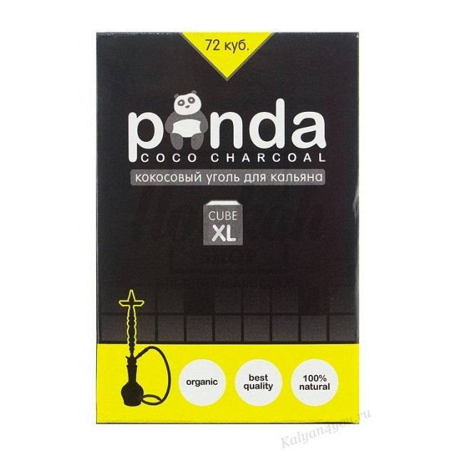 Вугілля кокосове Panda (Панда) 1 кг. 72 шт.
