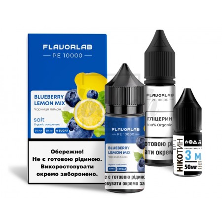 Жидкость Набор Flavorlab PE 10000 Blueberry Lemon Mix (Черника Лимон) 30мл 5%