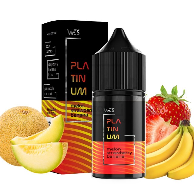 Рідина Набір WES Platinum Melon Strawberry Banana (Диня Полуниця Банан) 30мл 5%
