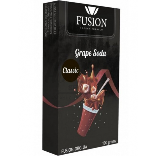 Табак Fusion Medium Grape Soda (Виноградная Газировка) 100 гр