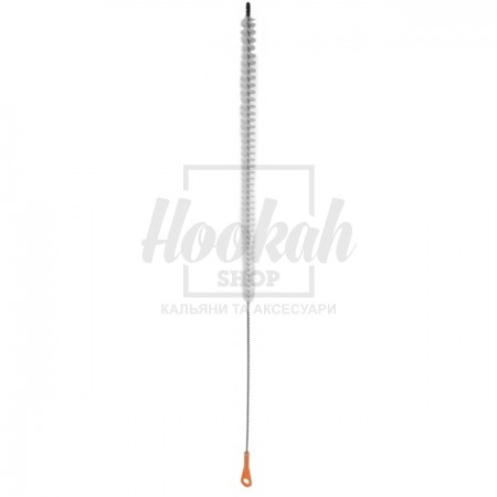 Щітка для шахти довга біла з ручкою