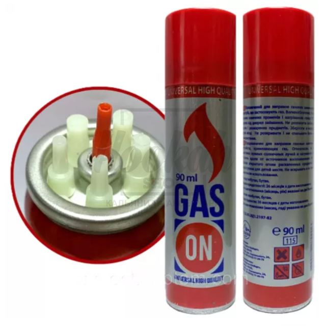Газовий балон для запальничок Gas On 90ml