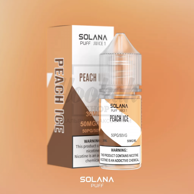 Жидкость SOLANA LIQUID Peach Ice (Персик Лед)  30мл 5%