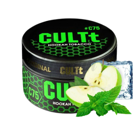 Тютюн CULT C75 Ice Green Apple (Лід Зелене Яблуко) 100 г