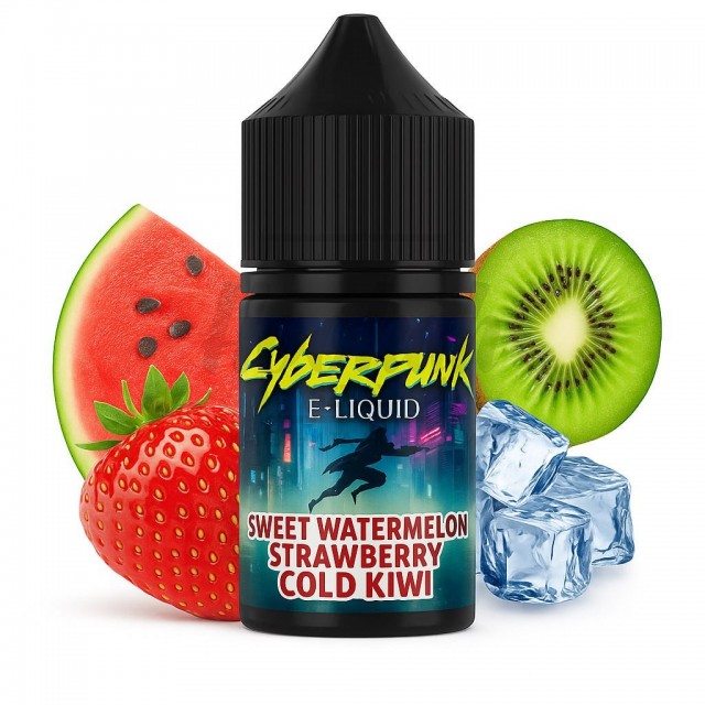 Жидкость Cyberpunk Sweet Watermelon Strawberry Cold Kiwi (Арбуз Клубника Киви) 30мл 5%