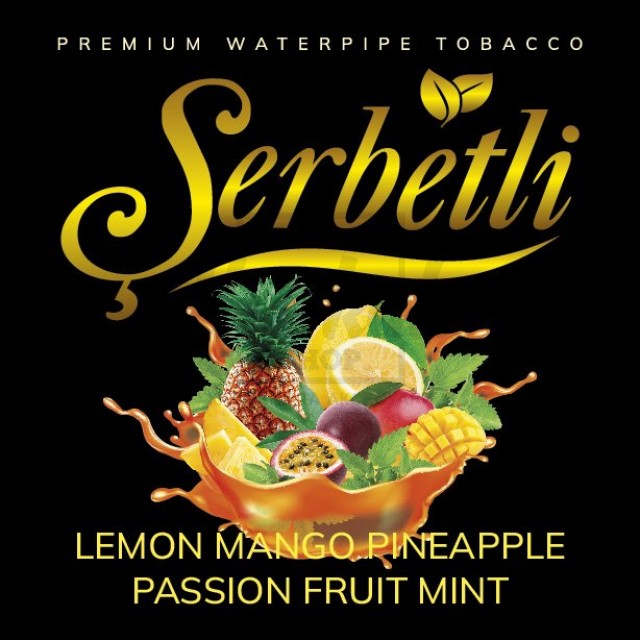 Табак Serbetli Lemon Mango Pineapple Passion Fruit Mint (Лимон Манго Ананас Маракуйя Мята) 100 гр