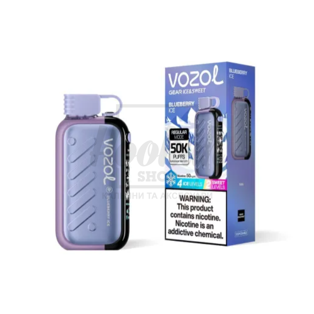 Електронна сигарета Vozol Gear 50000 Blueberry Ice (Чорниця Лiд)