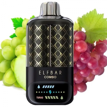 Электронная сигарета Elf Bar Combo 20000 Green Apple & Grape (Зелёный и Чёрный Виноград)