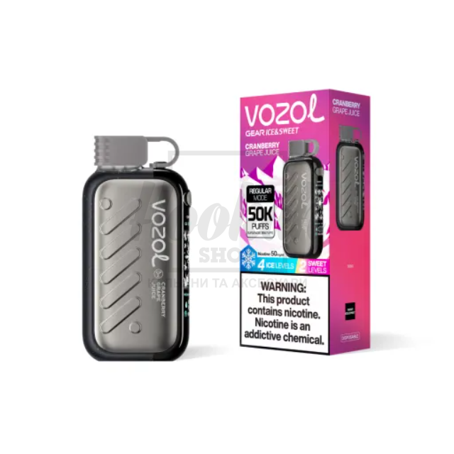 Електронна сигарета Vozol Gear 50000 Cranberry Grape Juice (Журавлина Виноградний Сік)