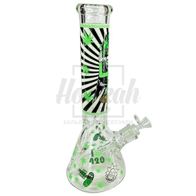 Бонг Glowing In The Dark I'm Pickle Rick 35 см