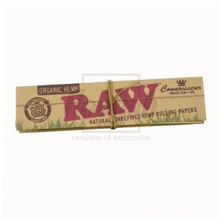 Бумага для самокруток RAW Organic Connoisseur King Size Hemp