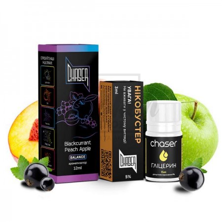 Жидкость Набор Chaser Black Blackcurrant Peach Apple (Смородина Персик Яблоко) 30мл 5%