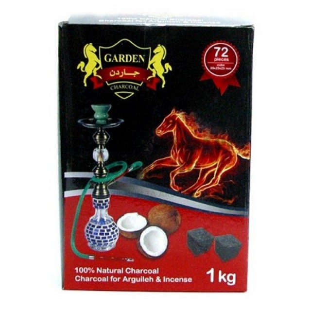 Уголь кокосовый Garden (Гарден) 1 кг. 72 шт.