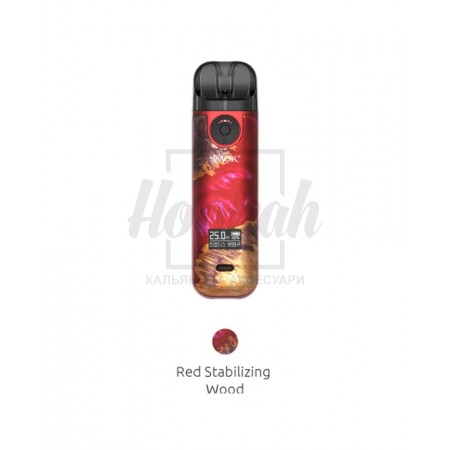 Багаторазова Pod-система Smok Novo 4 800 мАг Red Stabilizing Wood