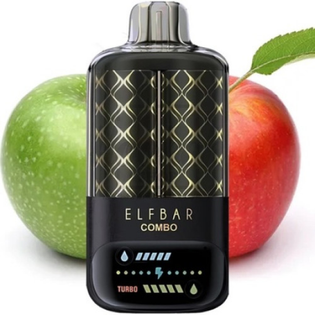 Электронная сигарета Elf Bar Combo 20000 Green Apple & Double Apple Shisha (Двойное Яблоко)