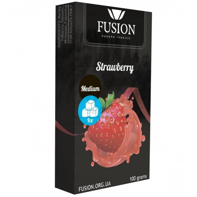Тютюн Fusion Medium Ice Strawberry (Лід Полуниця) 100 гр