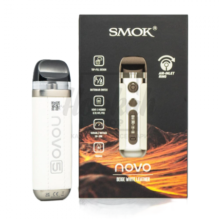 Многоразовая Pod-система Smok Novo 5 KIT Beige White Leather